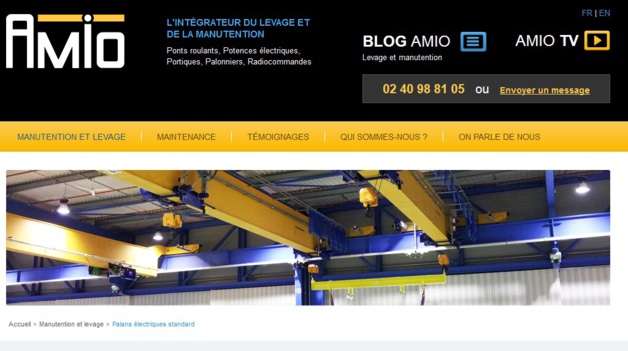 Zoom sur la société Amio, spécialiste du levage et de la manutention Zoom sur la société Amio, spécialiste du levage et de la manutention