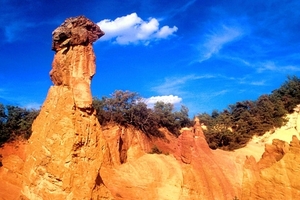 falaises d'ocres, vaucluse, provence