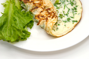 Omelette aux poireaux nantais