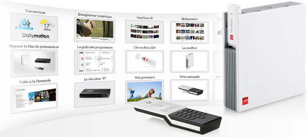 SFR Neufbox Evolution : interface graphique 3D de navigation