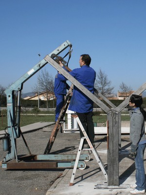 abris vélos en construction