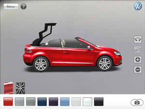 la Nouvelle Golf cabriolet à son application Smartphone