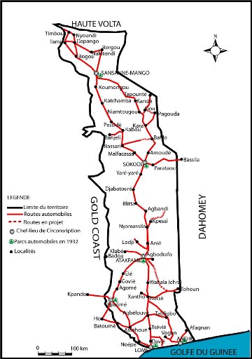 Le Togo: ancienne carte